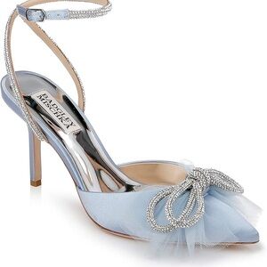 3597 Badgley Mischka Sacred Stiletto Pointed Toe Heel Size 7 Blue